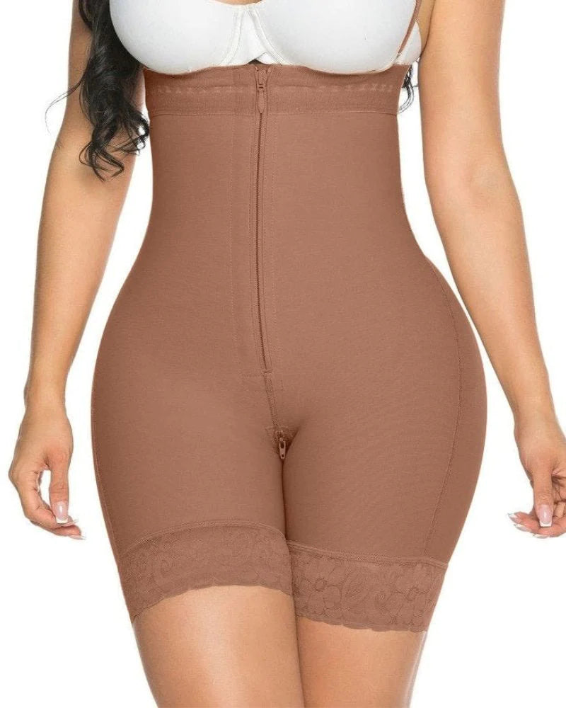 Fajas Colombianas Compression Shapewear Open Bust Tummy Control with Zipper