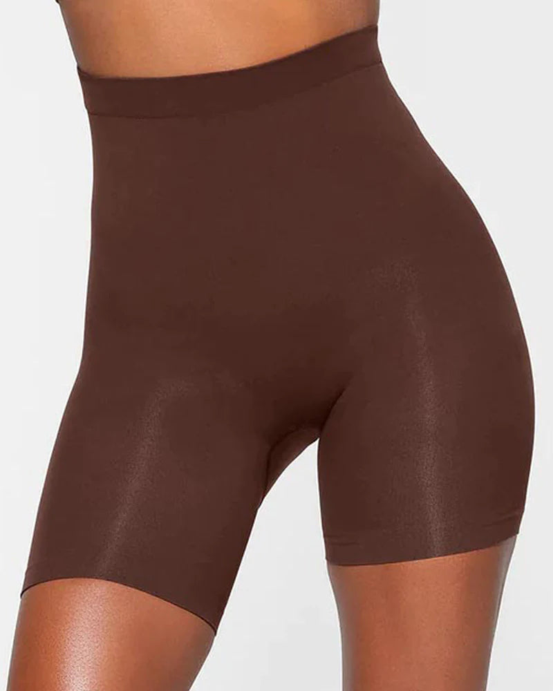 Pantalones cortos moldeadores con control de barriga adelgazante de cintura alta sin costuras