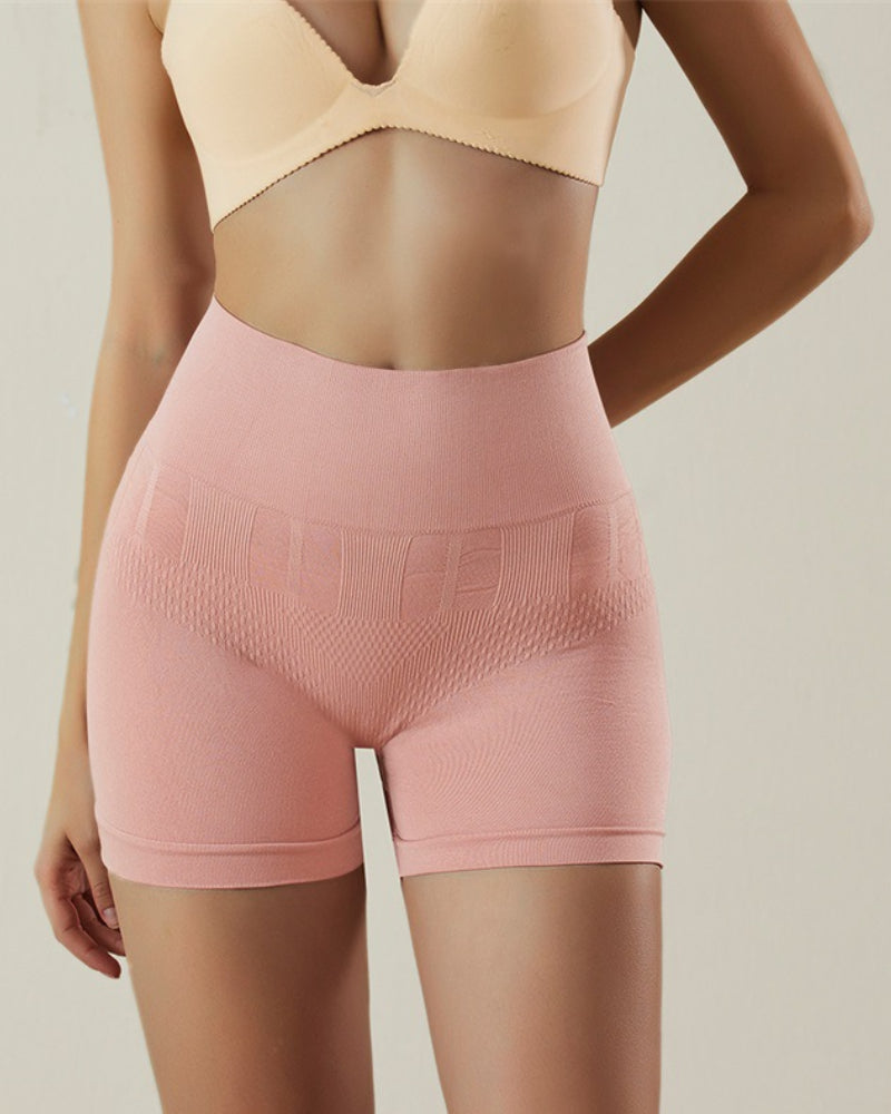 Pantalones cortos moldeadores de levantamiento de glúteos con control de barriga sólidos sin costuras