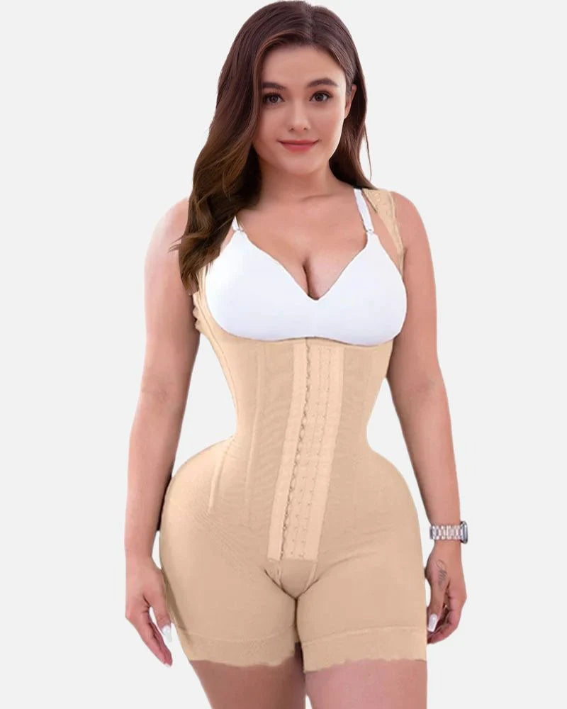 Firm Compression Tummy Control Shapewear Adjustable Bodysuit Hook and Eye Closure