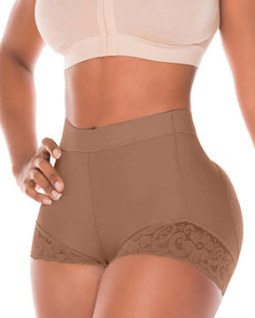 High Waist Women Hip Enhancer Tummy Control Lace Body Shaper Shorts