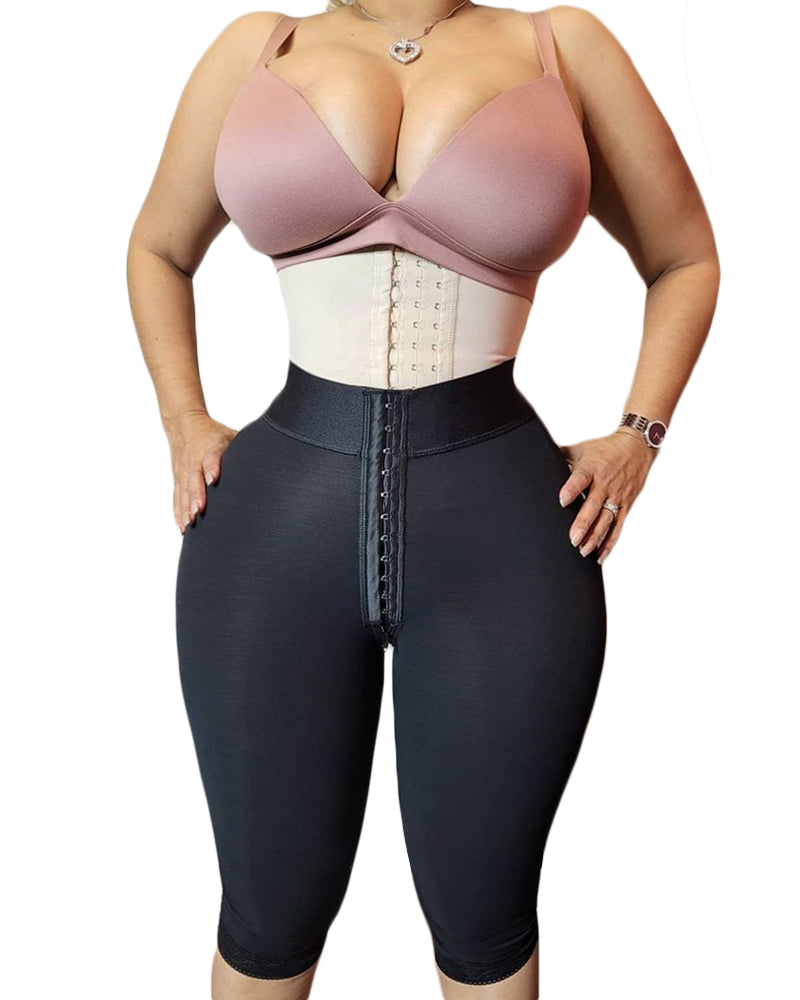 Front Closure Hourglass Bodyshaper High Compression Shorts Butt Lifter