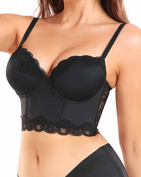 High Support Body Sculpting Lace Back Bra