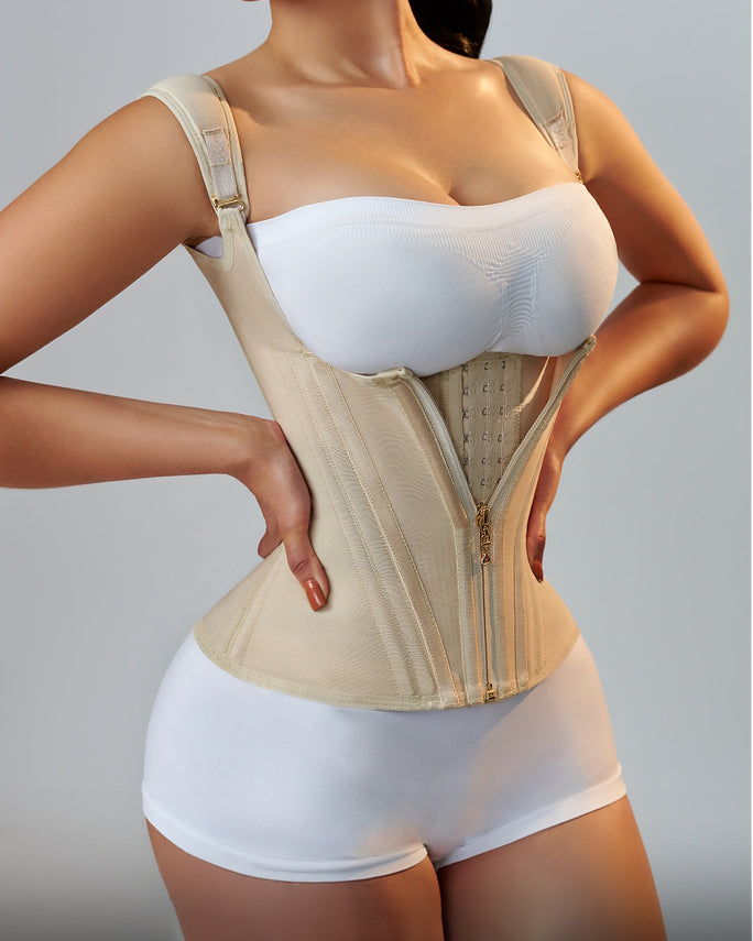 Waist Trainer for Women Body Shaper Corset Vest Tank Top with Steel Bones