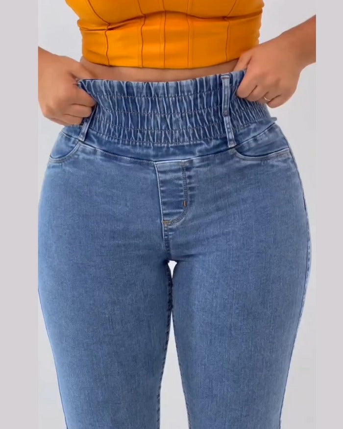 Jeans levantadores de glúteos de cintura alta para mujer