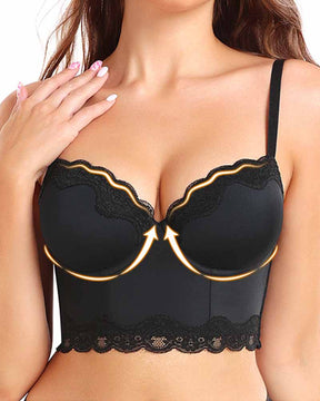 High Support Body Sculpting Lace Back Bra