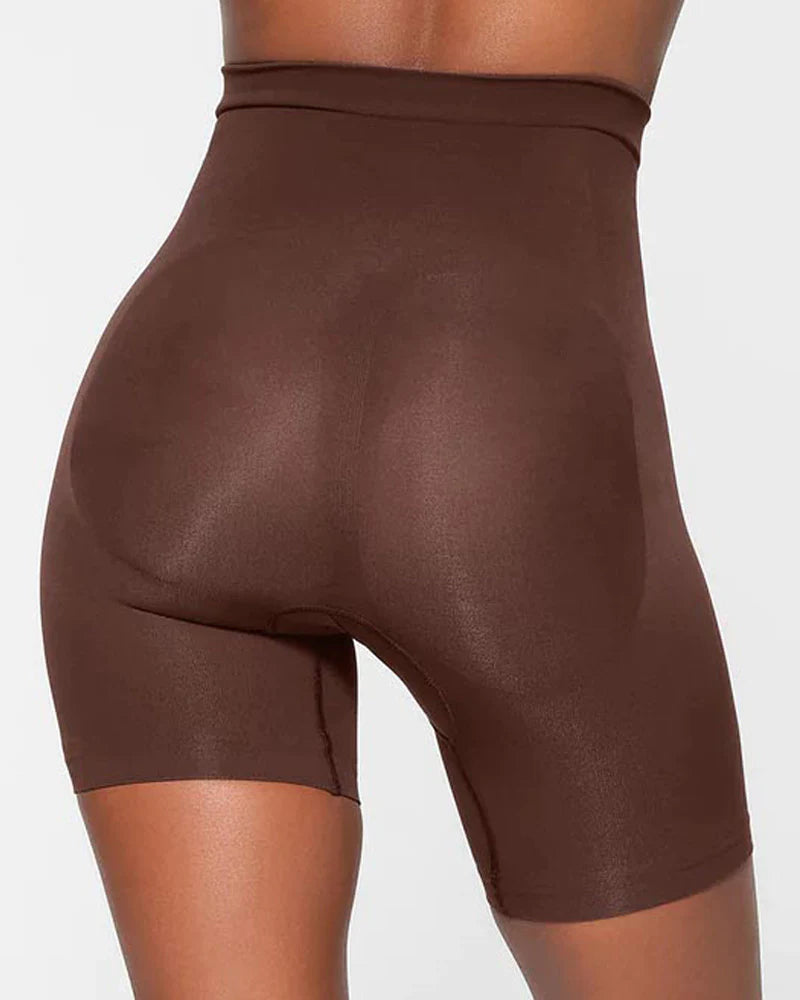 Pantalones cortos moldeadores con control de barriga adelgazante de cintura alta sin costuras
