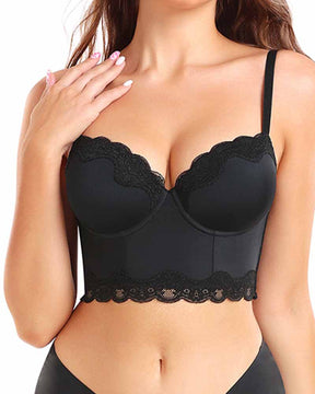 High Support Body Sculpting Lace Back Bra