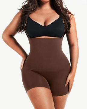 Seamless High Waisted Tummy Control Shapewear Shorts for Women with Removable Straps