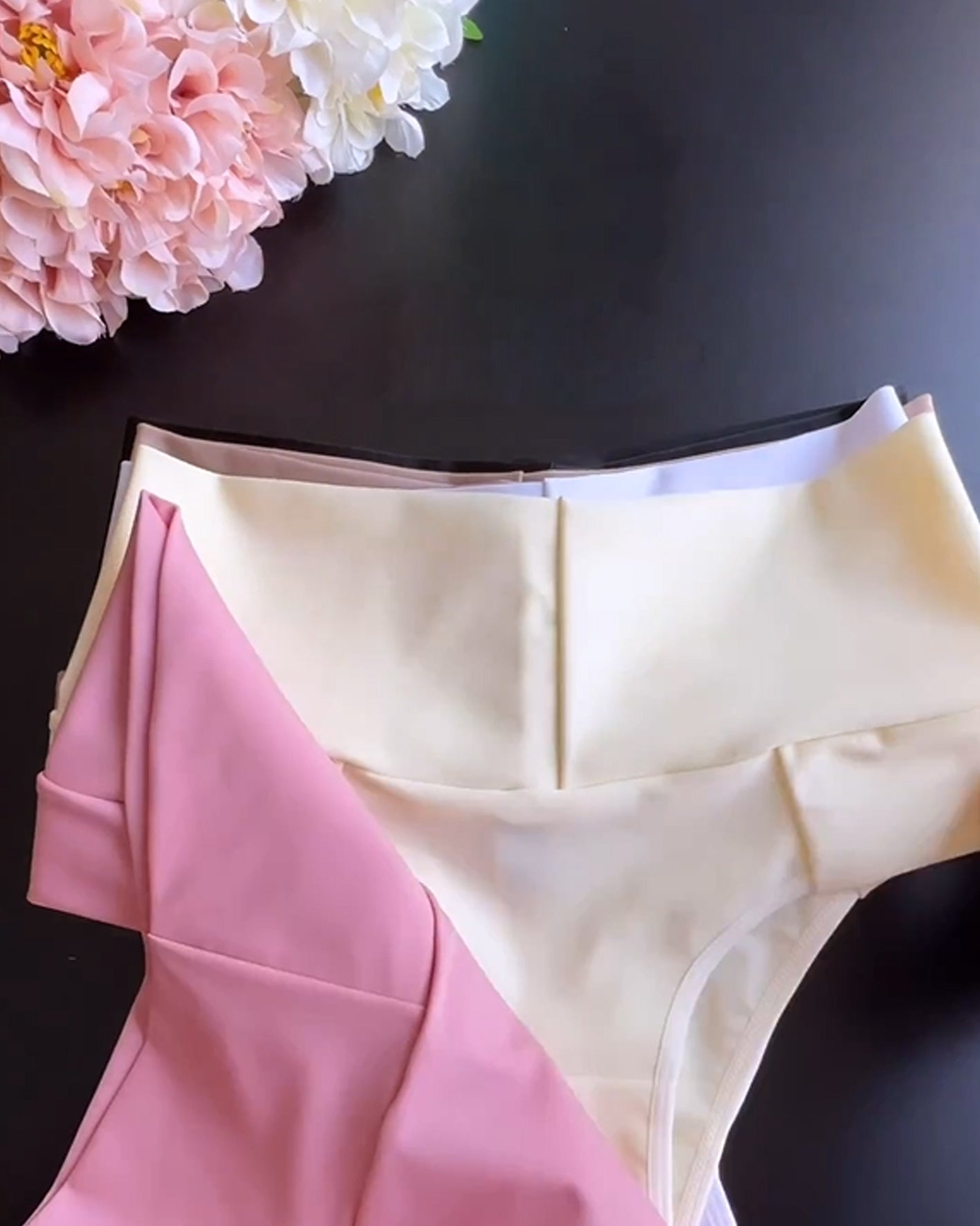 Solid Color High Waisted Underwear Panties