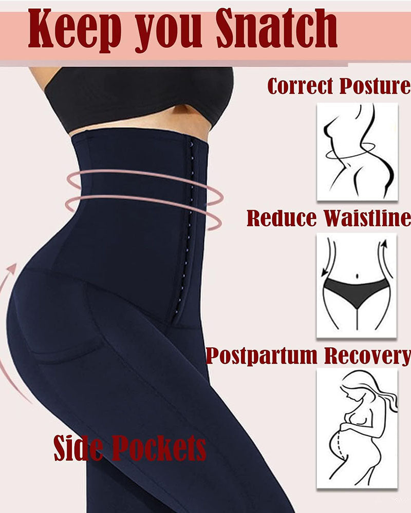 High Waist Compression Leggings With Pockets