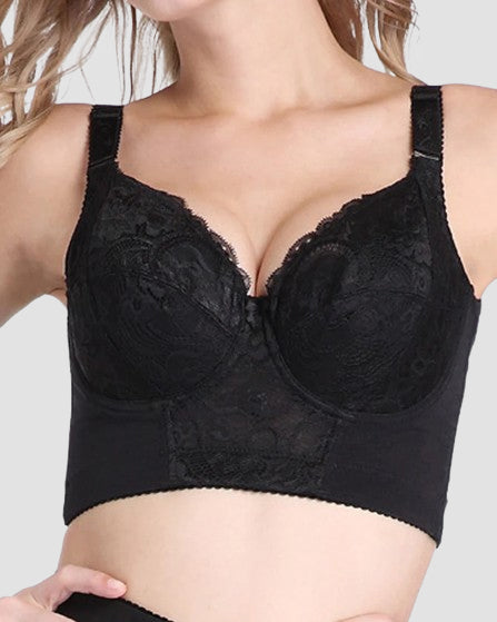 Seamless Soft Underwire Plus Size Push Up Bra with Back Fat Coverage