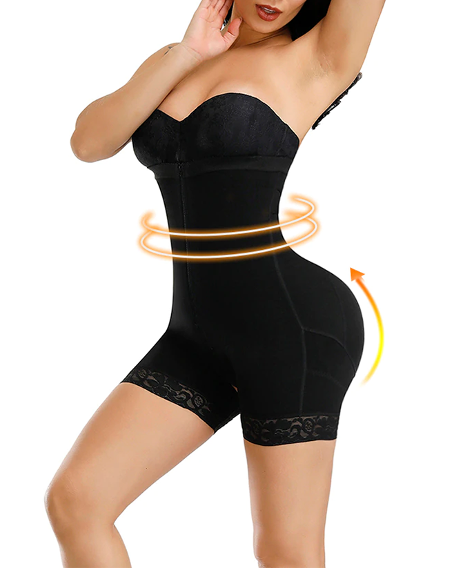 Corset Tummy Control Butt Lifter Panties Shapewear Bodysuits Open Bust Zipper