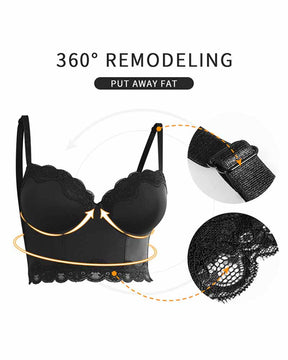 High Support Body Sculpting Lace Back Bra