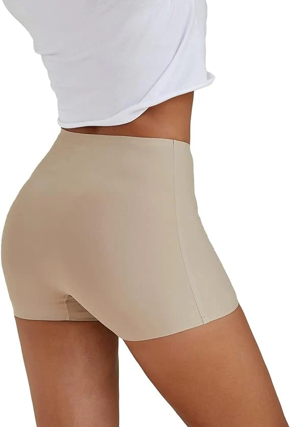 Solid Elastic Seamless Non-Slip Boyshorts Underwear