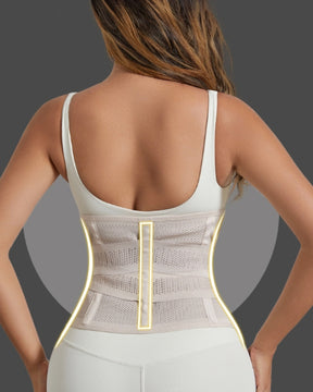 Women's Solid Color Stretchy Corset Slimming Velcro Waist Trainer