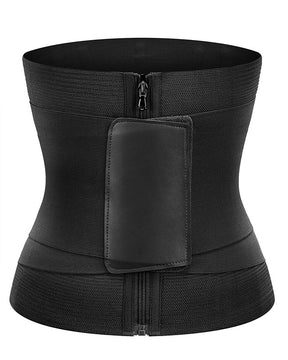 Double Compression Zipper Waist Trainder Corset Girdle