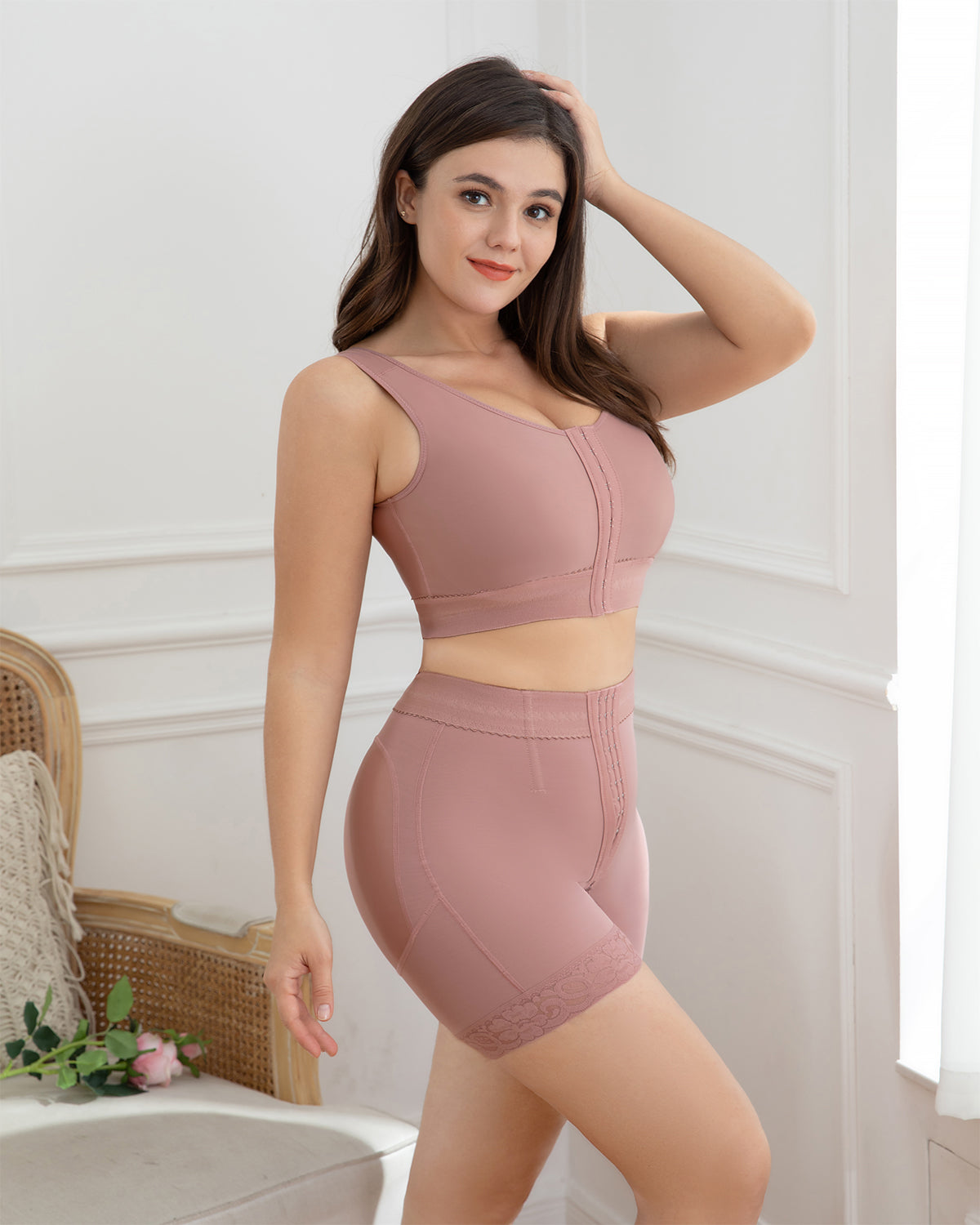 Shapshe® Women RosyBrown Tummy Control Body Shaper Butt Lifter Slimming Panties