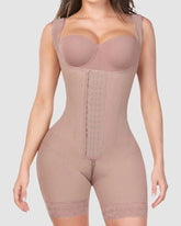 High Compression Front Slimming Bodysuit With Hook And Eye Closure