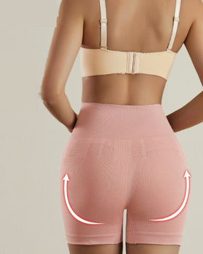 Seamless Solid Tummy Control Butt Lifting Shaping Shorts