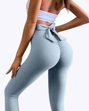 Back Waist Bowknot Seamless Yoga Leggings