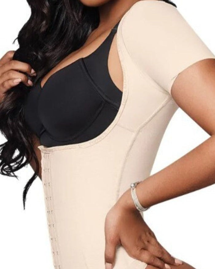 Women Compression Waist Trainer Tank tops Under Bust with Short Sleeves